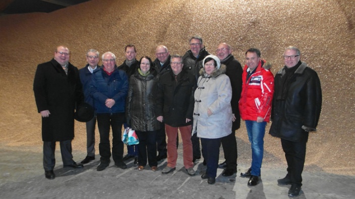 Im Pelletslager bei der Fa. Krug-Logistics in Alsfeld